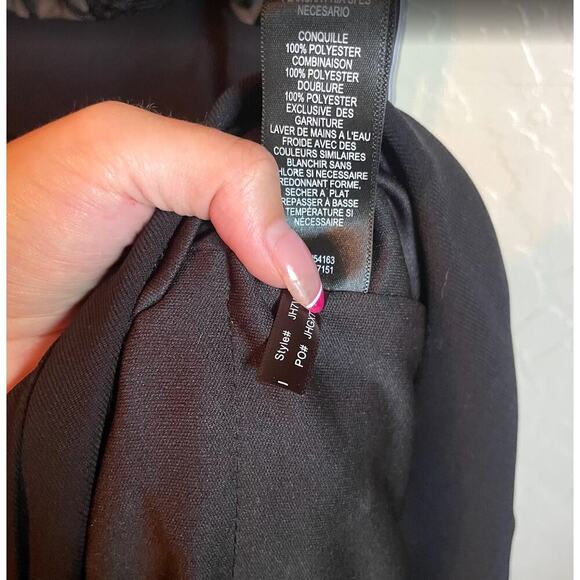 Jessica Howard NWT Black Embellished Lace Tiered Cocktail Dress - Size 22W - Picture 8 of 14